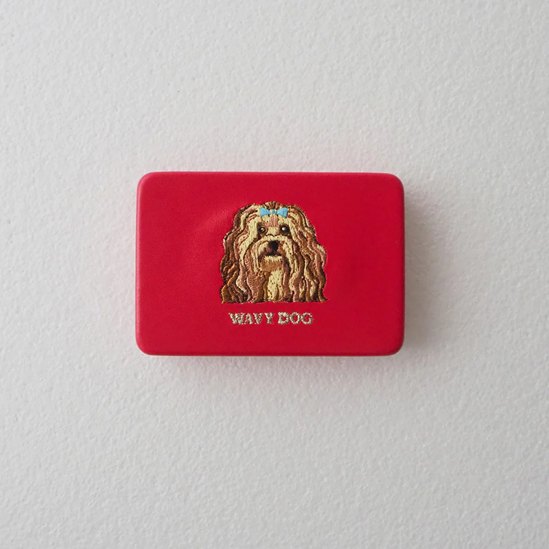 JOliJOli  FTキャリング刺繍コンパクトケース  WAVY DOG02