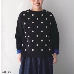 mao made  MIZUTAMA裏地配色2WAYプルオーバー /BK99