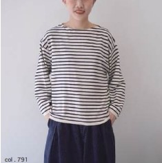 mao made  ボーダーTEEニットプルオーバー /OFF×NV791