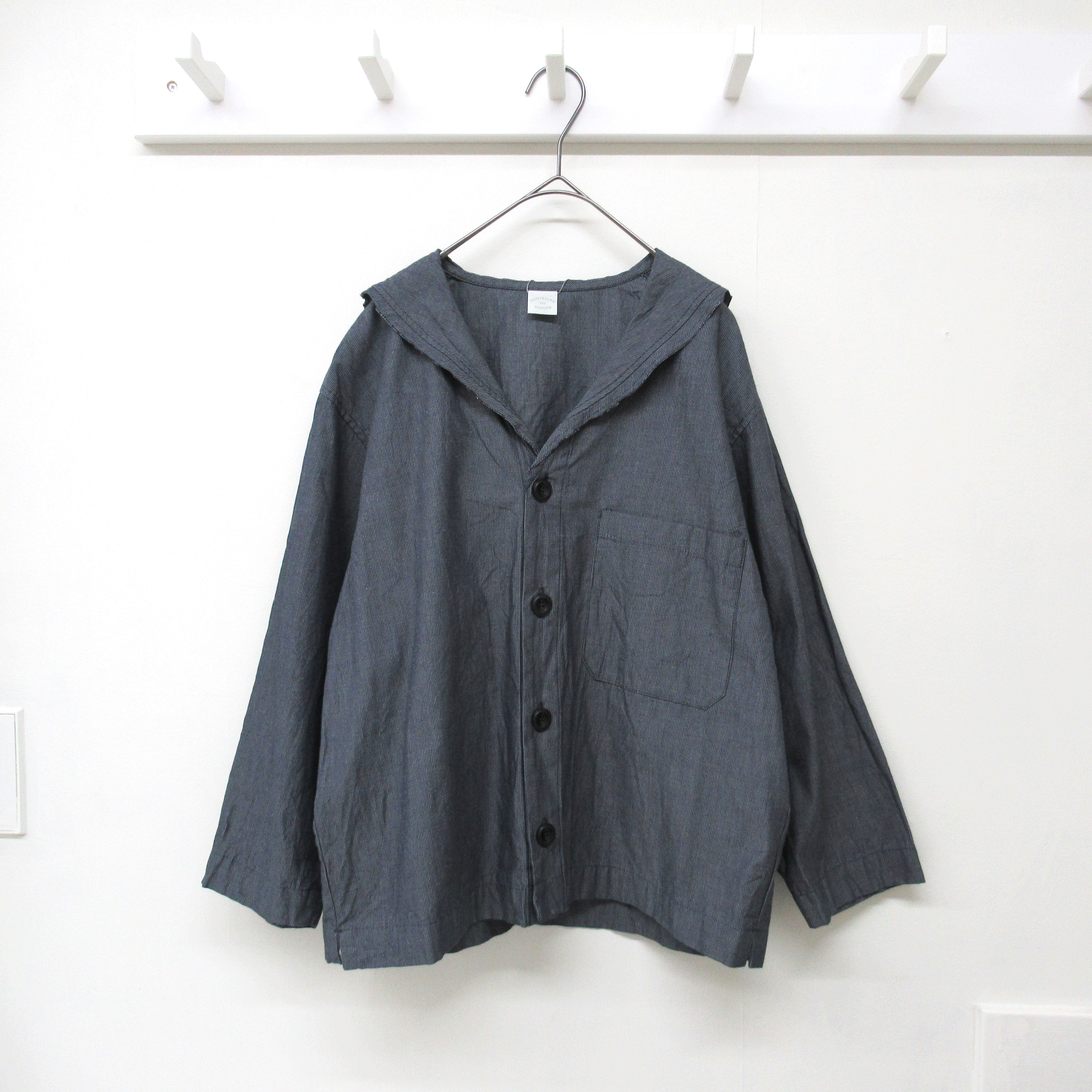 NOUVELLES DU PARADIS セーラーブラウス /Stripe9C  【日本製】