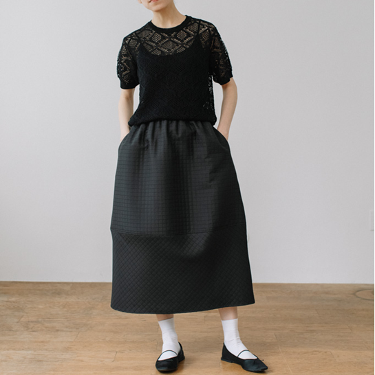 【SALE】 LIYOCA 透かし編みプルオーバー /BK19