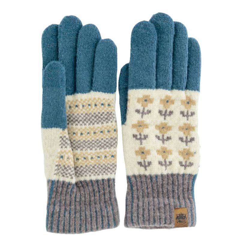 Tehtava+ タッチグローブ/フラワー BL 【日本製】