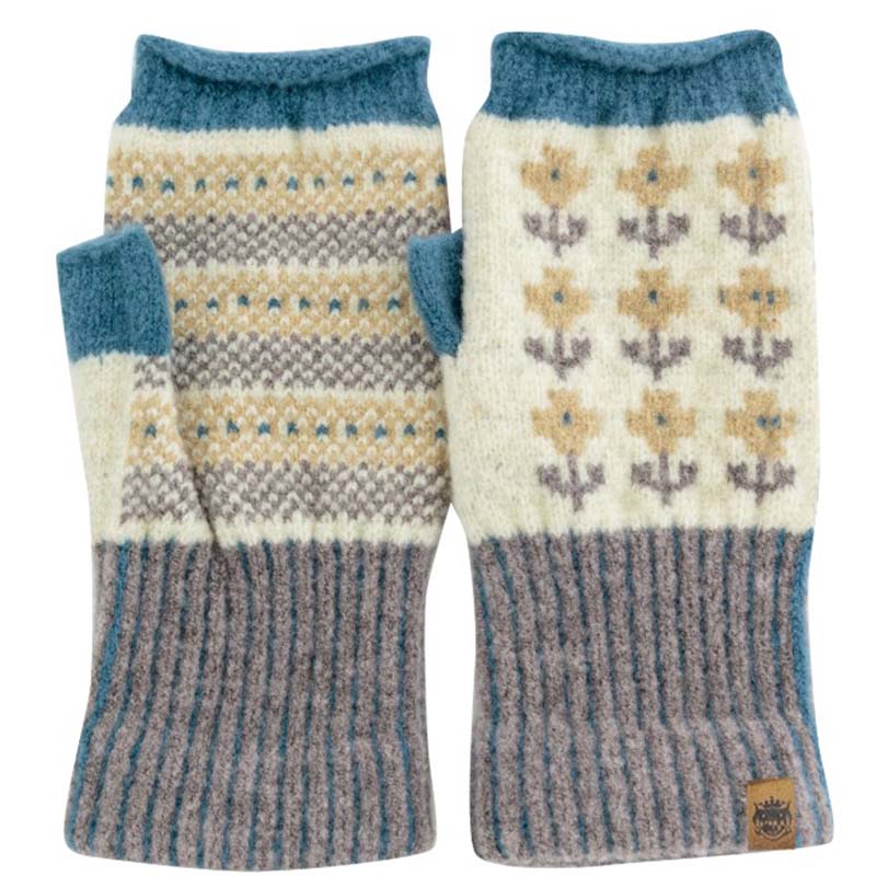 Tehtava+ フィンガーレスグローブ/フラワー BL 【日本製】