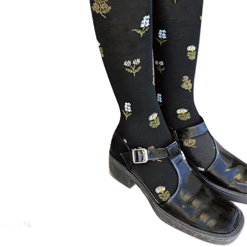 Petit Pas 股上深めタイツ /プチブーケ BK