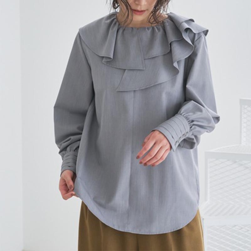 Audrey and john wad フリル襟ブラウス /LGY130