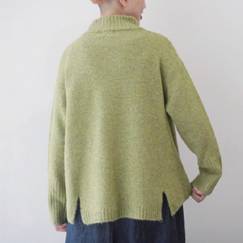 mao made ハイネックAラインバックスリットプルオーバー / Y.GR35