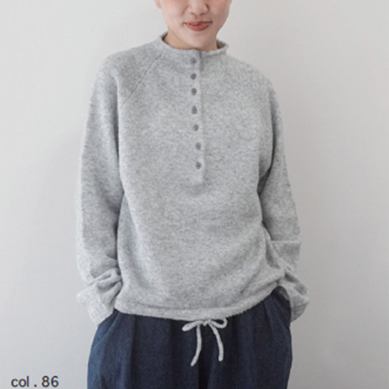 mao made  モックネックヘンリーネックプルオーバー /GY86