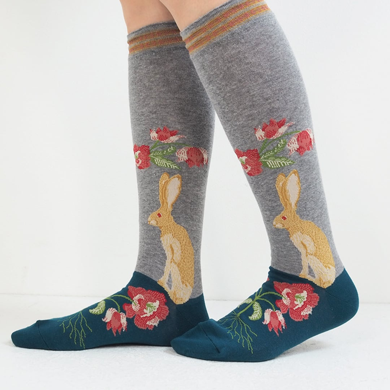 andeotte ハイゲージハイソックス /ラビットGY 【日本製】