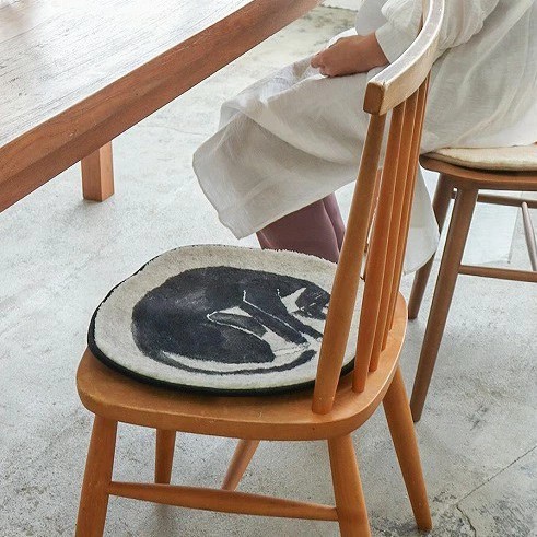 Creer×アトリエKOTETSU チェアパット /ネコGY