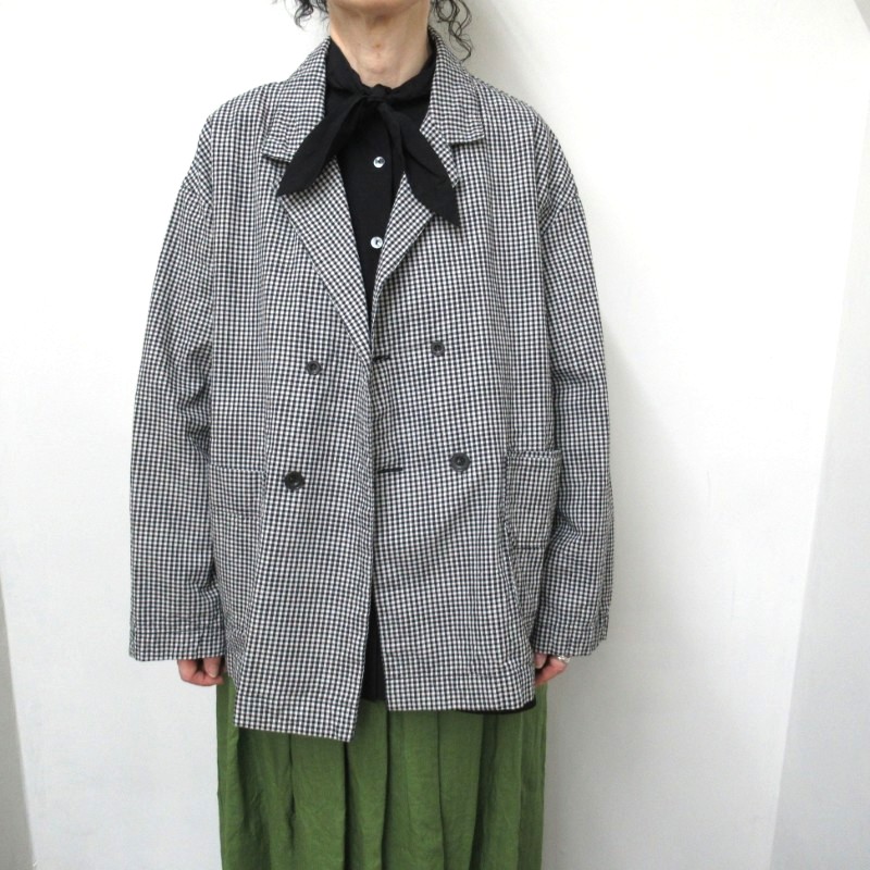 LAITERIE ハードクロスW釦ジャケット/BK系990 【日本製】