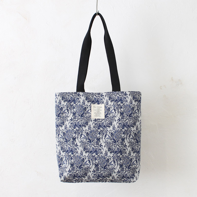 aristella 彩り美ジャガードA4トート/インディゴブーケ