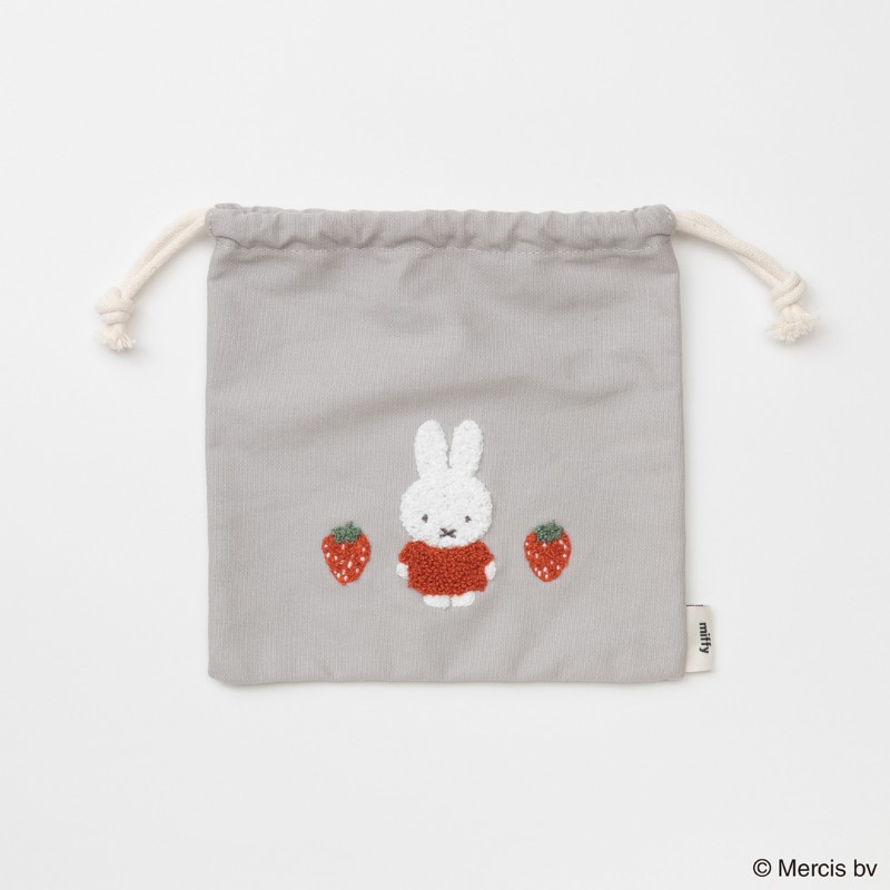 miffy   RED&PINK 巾着 /イチゴ