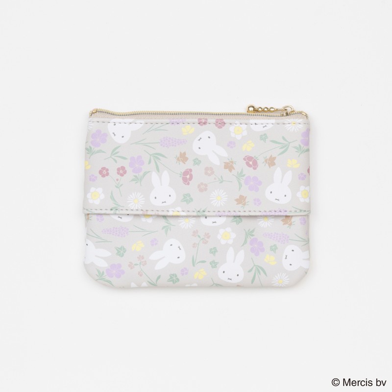 miffy  floral patternティッシュポーチ /ベージュ