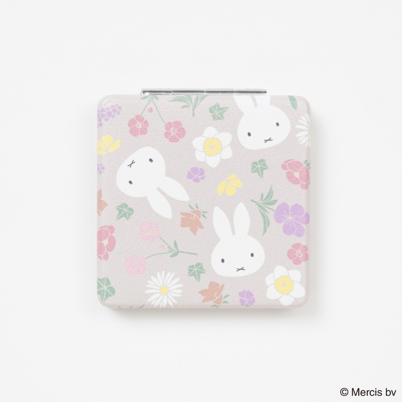 miffy   floral patternコンパクトミラー /ベージュ