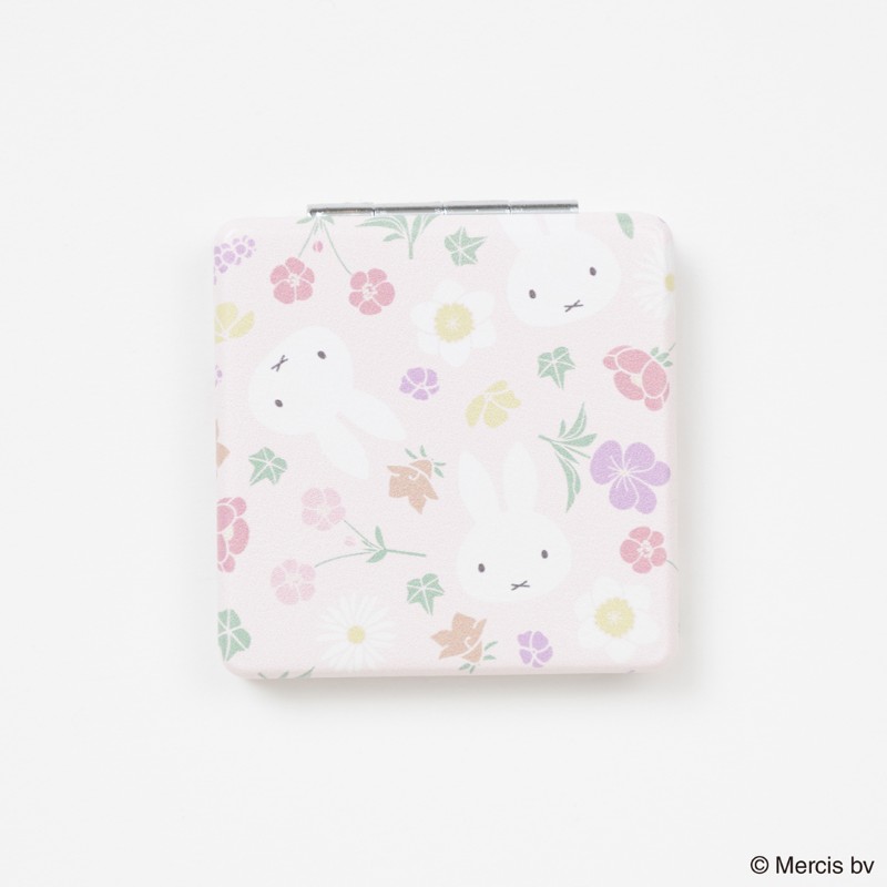 miffy   floral patternコンパクトミラー /ピンク