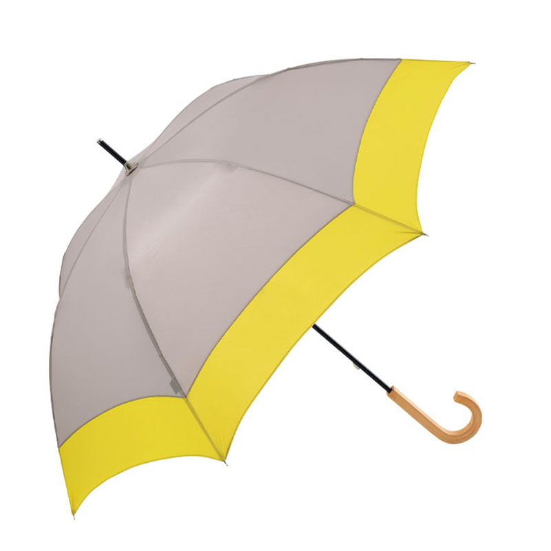 U-DAY  リペットバイカラー長傘 /GY×YE 【雨晴兼用傘】