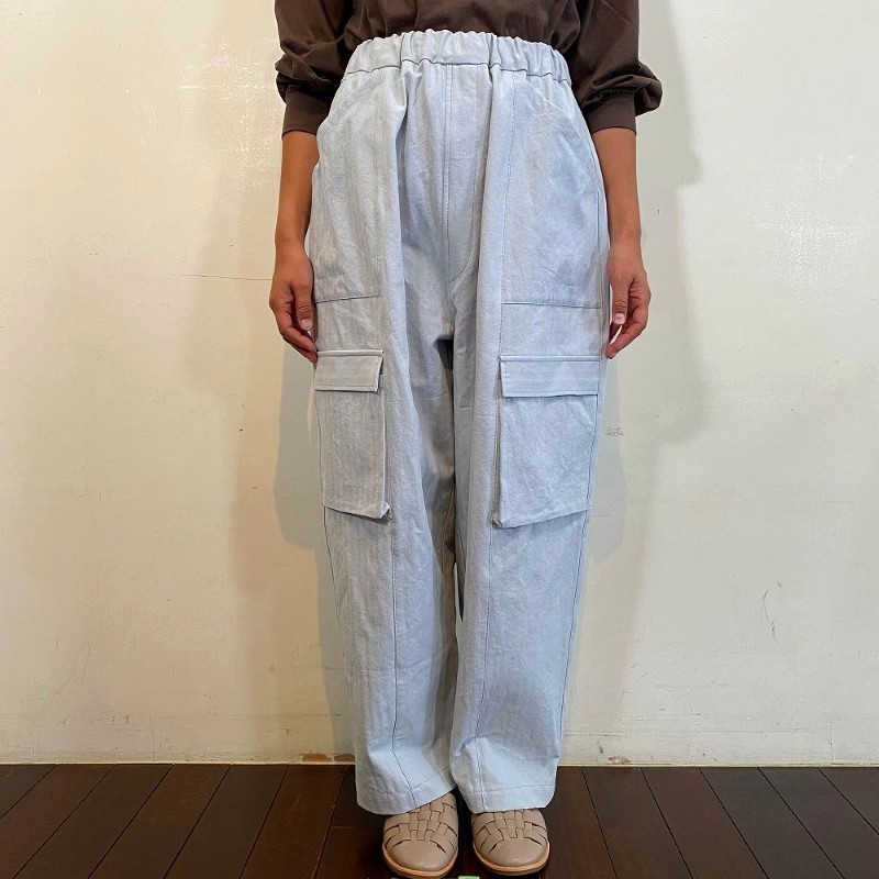 LAITERIE  ヘリンボーンカーゴワイドパンツ /LBL72