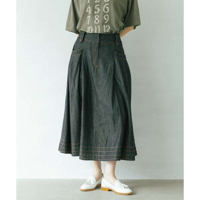 sosotto  デニムタックスカート /BK05