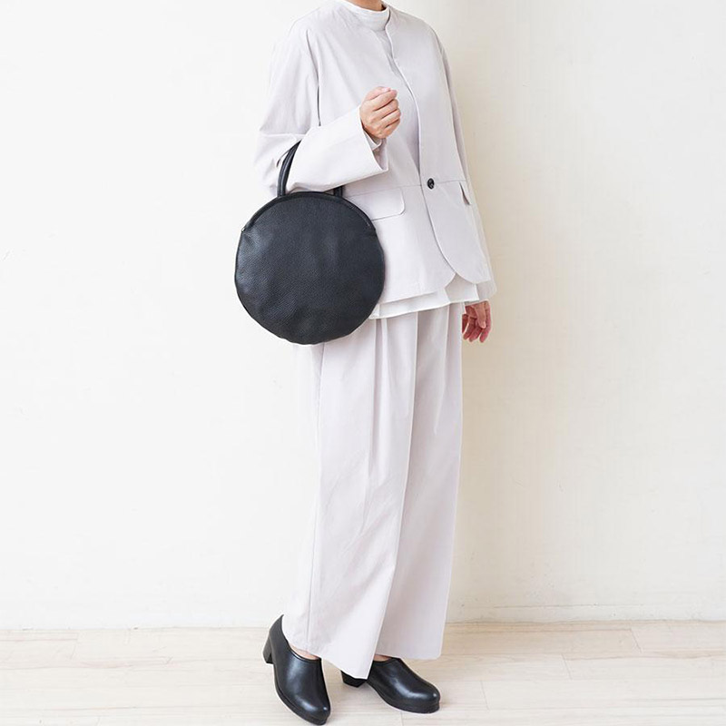 ANVCOEUR イタリアレザーラウンドトートバッグ tamtam /BK690 【日本製】