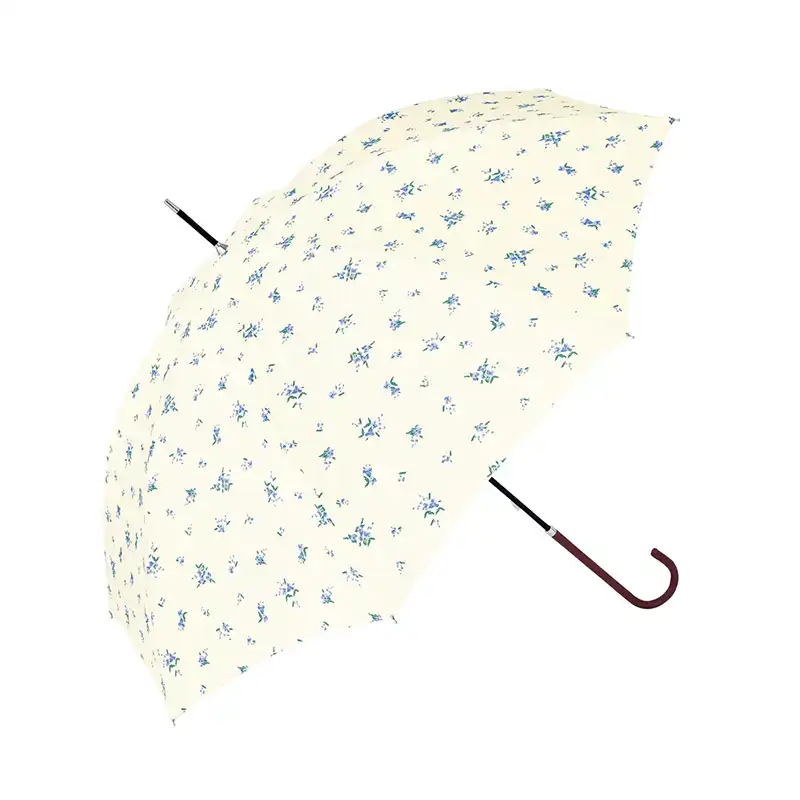 because  フローレット長傘 /WH 【雨晴兼用】