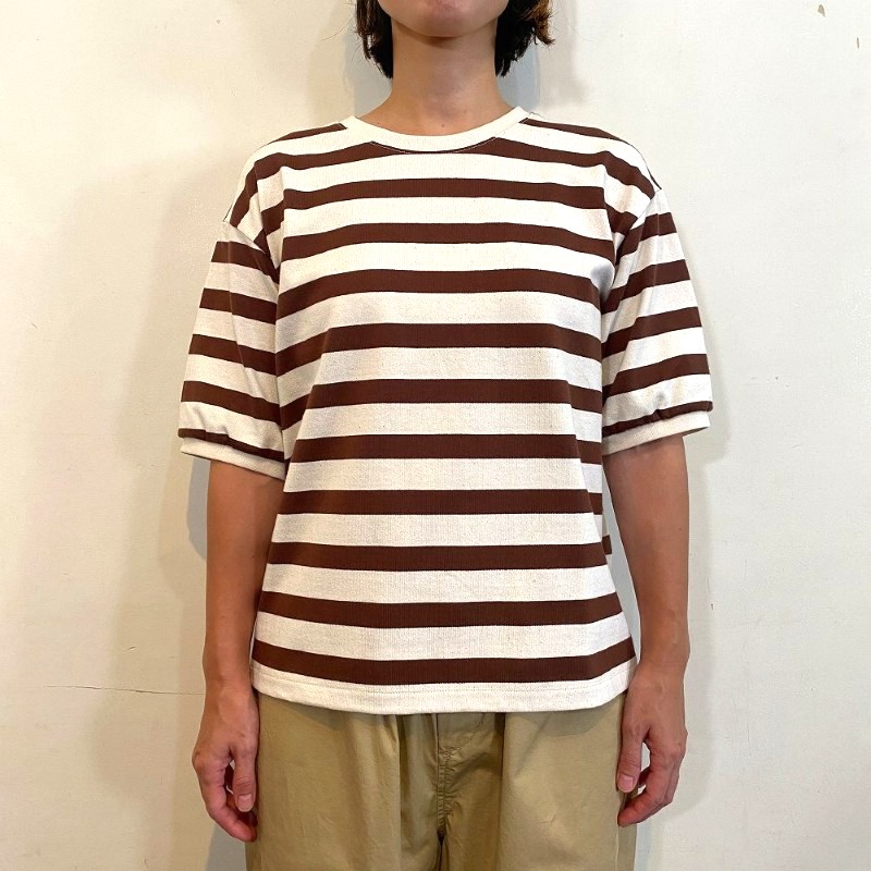 NOUVELLES DU PARADIS  ヴァン天竺ボーダーＴ /BR18 【日本製】