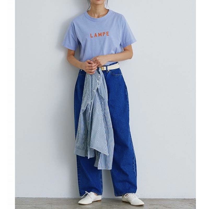 NOUVELLES DU PARADIS  トロワ天竺デイリープリントＴ"LAMPE" /SAX70 【日本製】