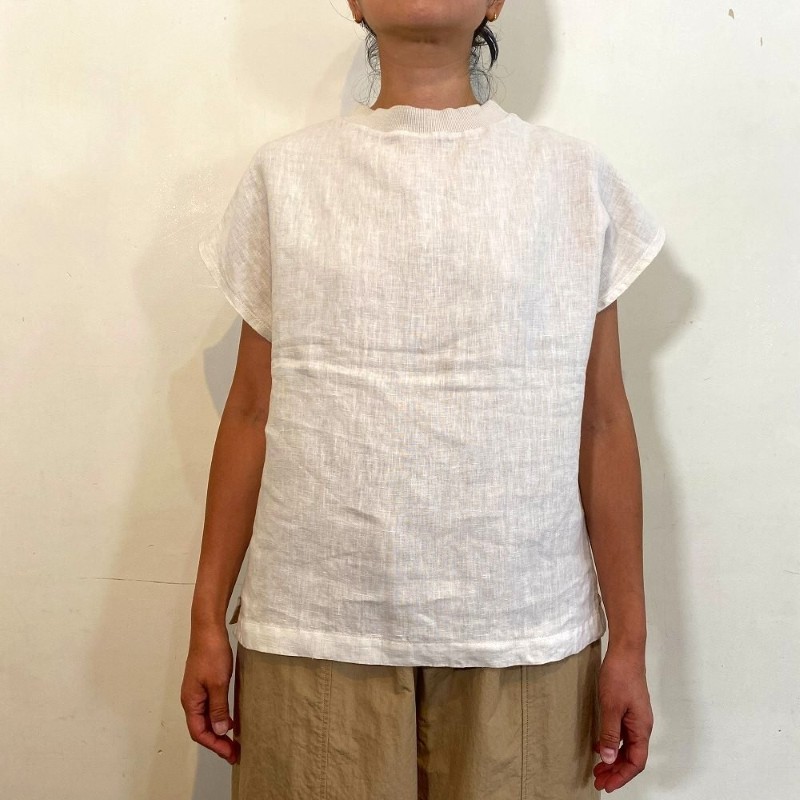 LAITERIE リユールリネンボトルネックプルオーバー /SAND05 【日本製】