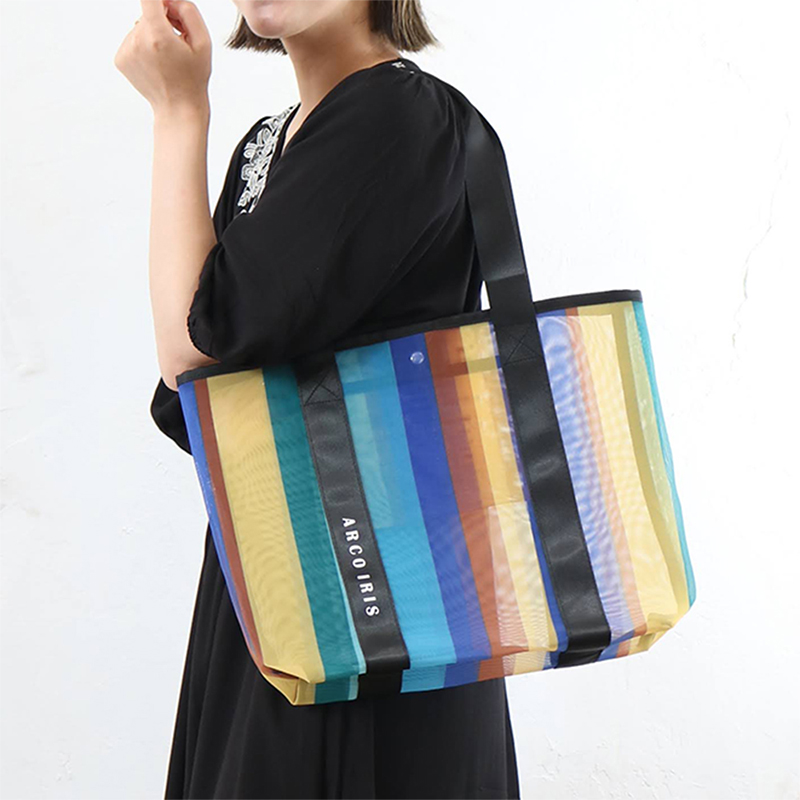 aristella  メッシュストライプトート /プリズム